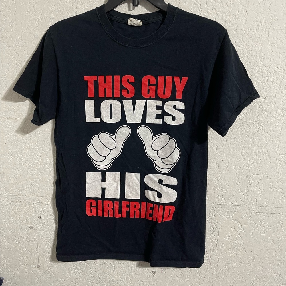 Men’s Short Sleeve Boyfriend Black T-Shirt